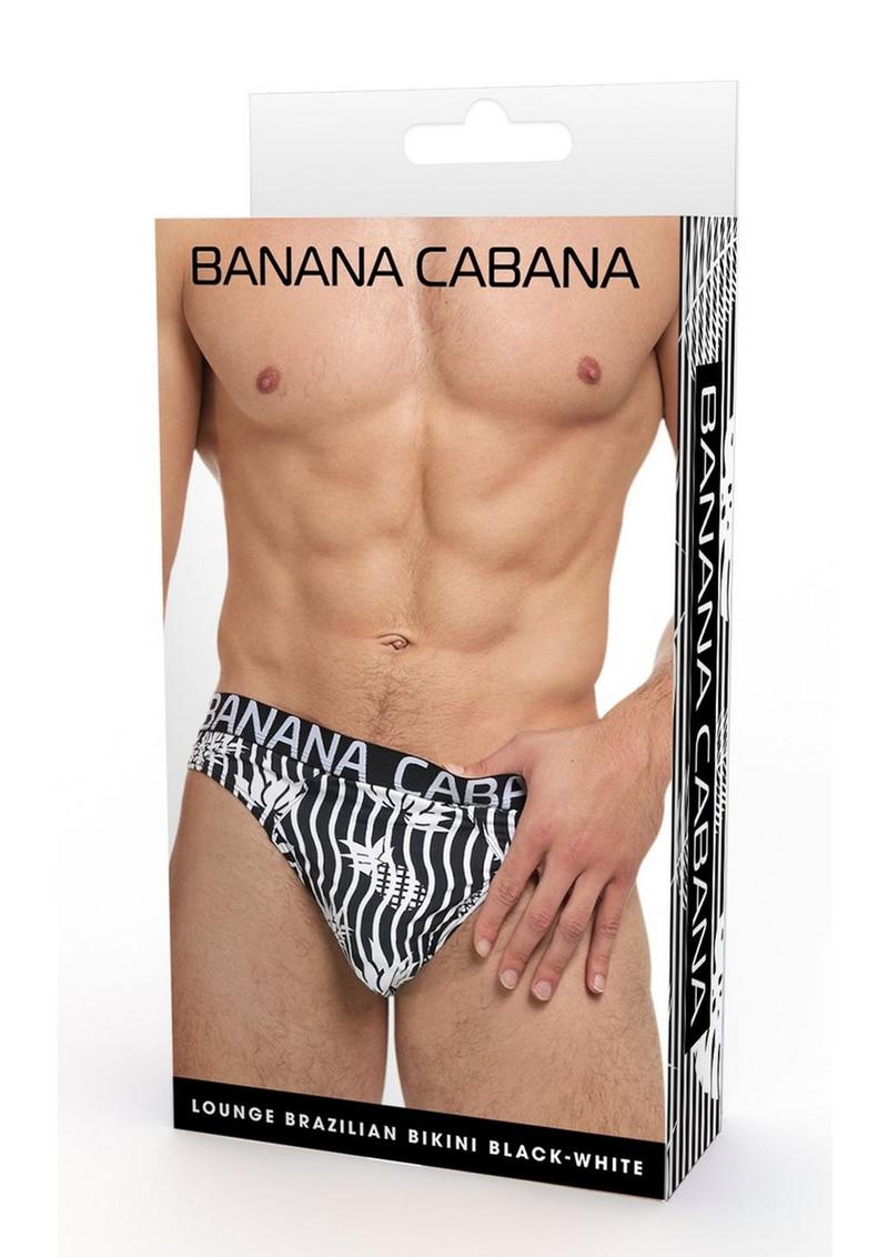 Banana Cabana Bikini - Black/White - Large/XLarge