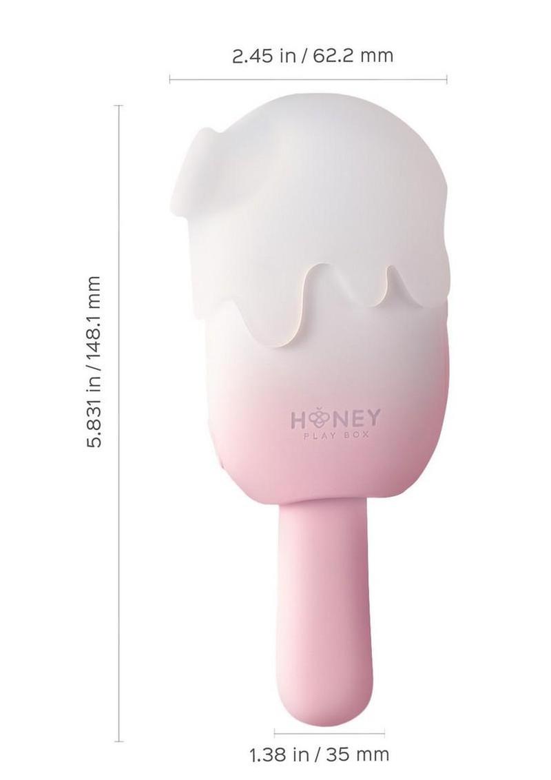 Bite Me Sucking Tapping and Vibrating Silicone Rechargeable Cream Pop Stimulator