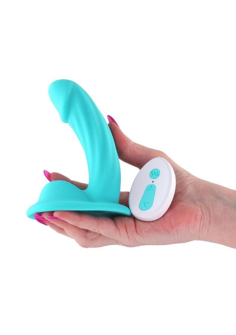 Colours Curve Silicone Vibrating Dildo with Remote Control