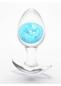 Cosmic Glams Silicone Anal Plug - Blue/Pink - Medium