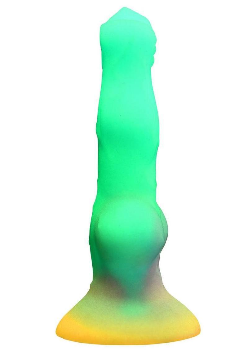 Creature Cocks Astro Cock Vibrating Glow In The Dark Silicone Dildo