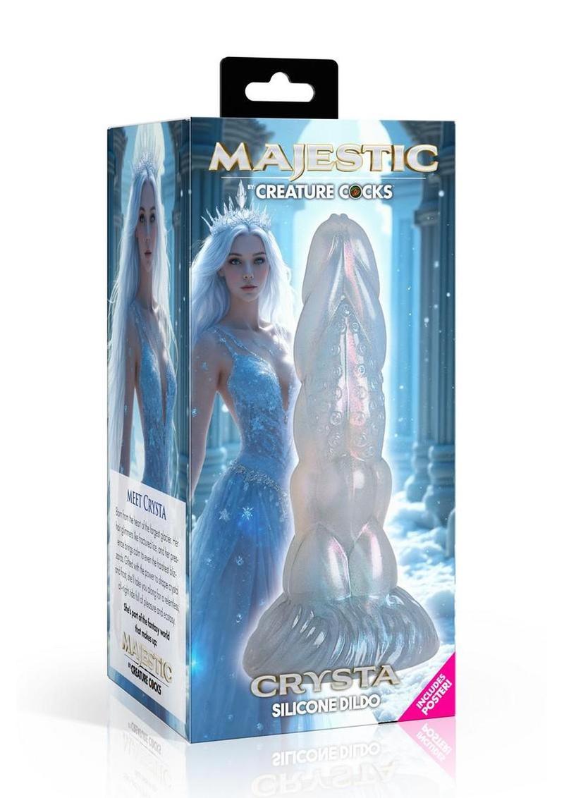 Creature Cocks Crysta Silicone Dildo - Blue/White