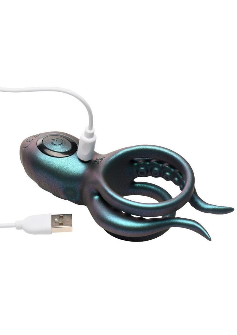Creature Cocks Octo Grip Vibrating Rechargeable Silicone Cock Ring with Remote