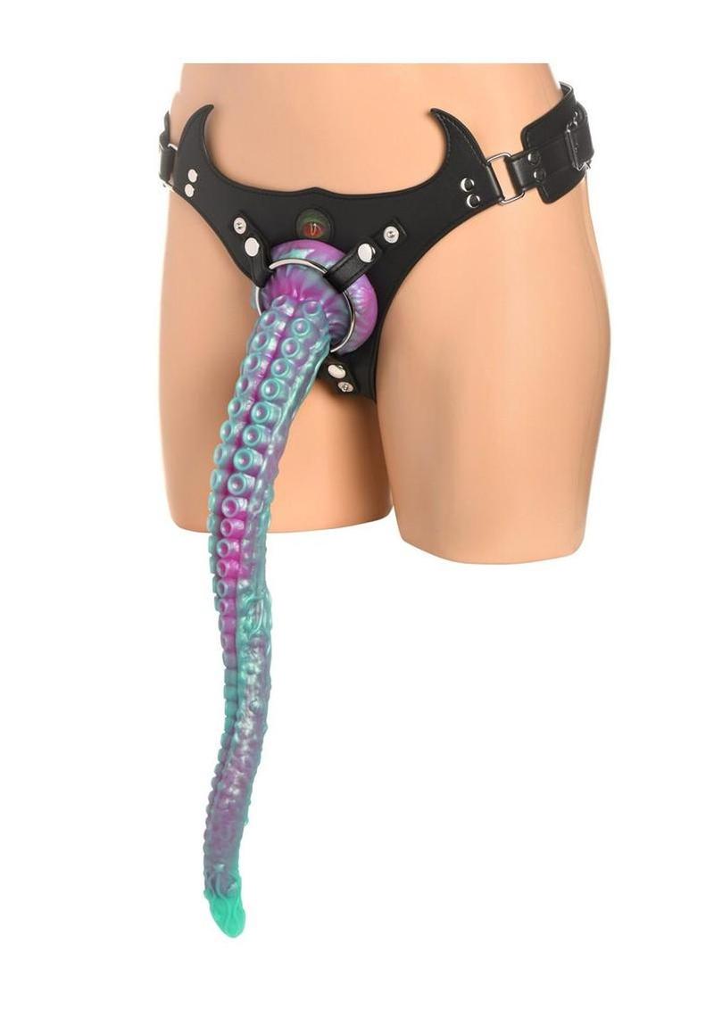 Creature Cocks Tenta Harness with Silicone Dildo - Multicolor