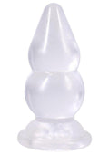Crystal Jellies Double Pop Plug - Clear - 6in