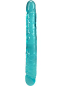 Crystal Jellies Jr. Double Dildo - Teal - 12in