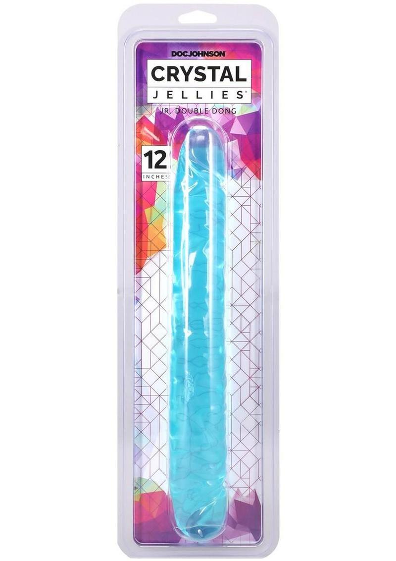Crystal Jellies Jr. Double Dildo - Teal - 12in