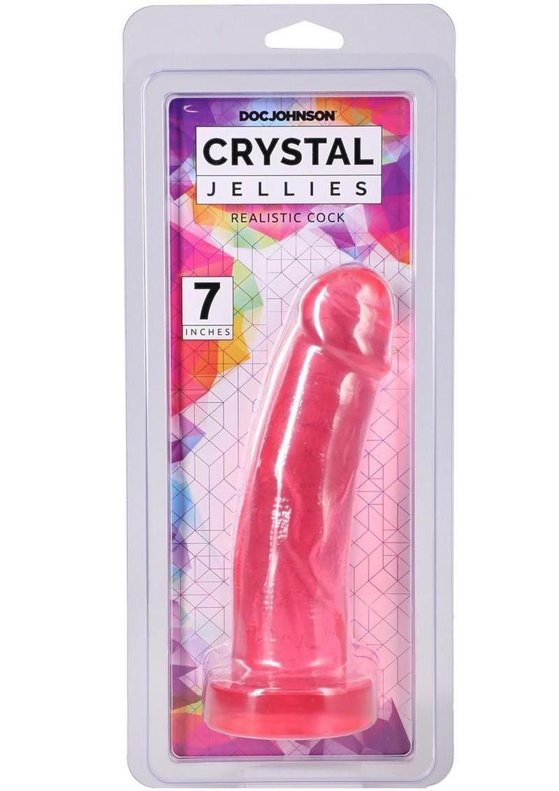 Crystal Jellies Realistic Cock - Pink - 7in