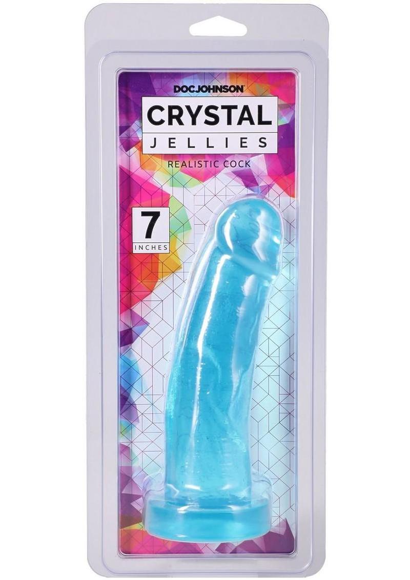 Crystal Jellies Realistic Cock - Teal - 7in
