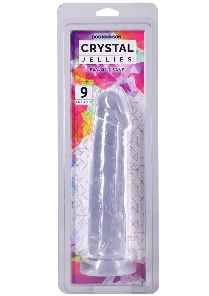 Crystal Jellies Realistic Cock - Clear - 9in