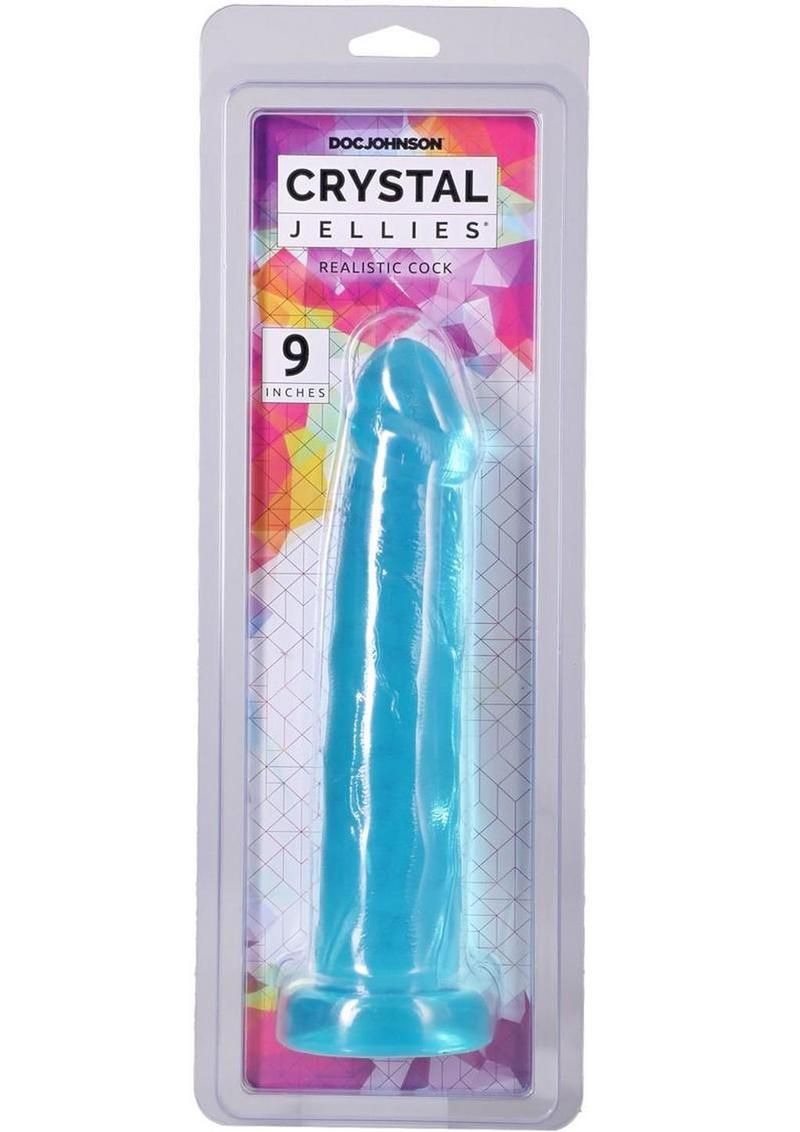 Crystal Jellies Realistic Cock - Teal - 9in