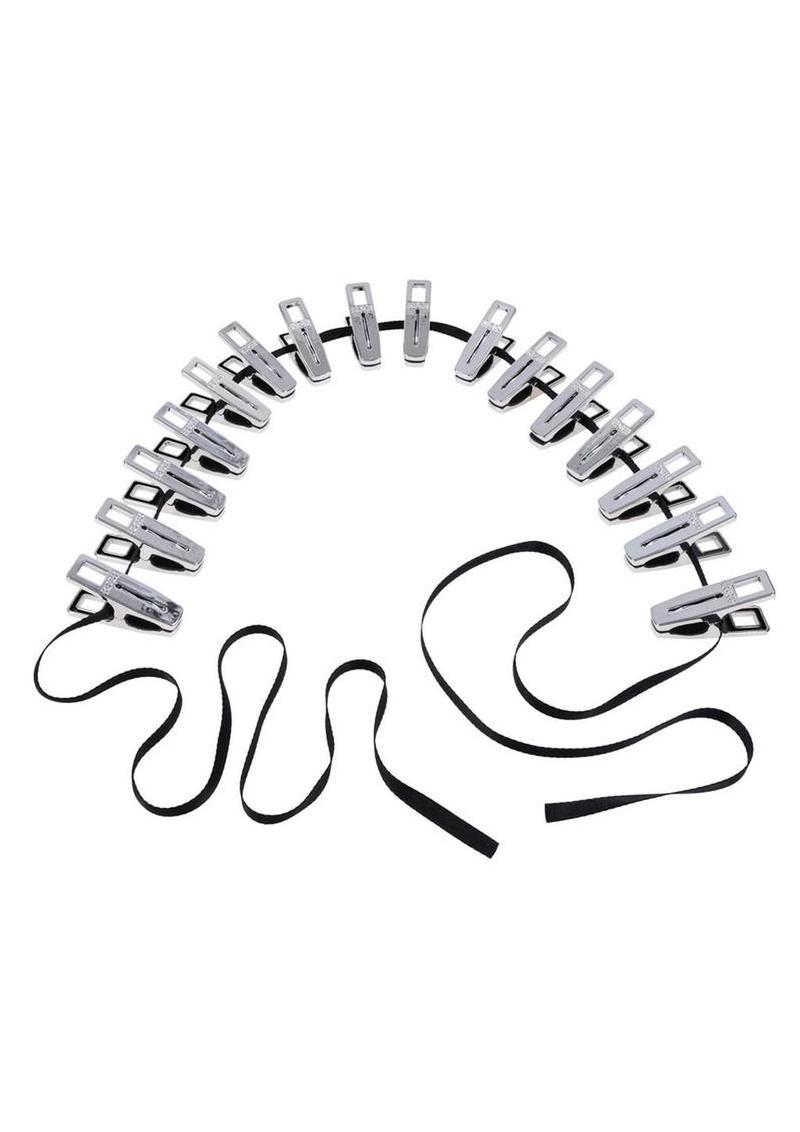Edge Body Zipper Clothes Pins - Black/Silver