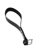 Edge Leather Belt Spanker - Black/Silver