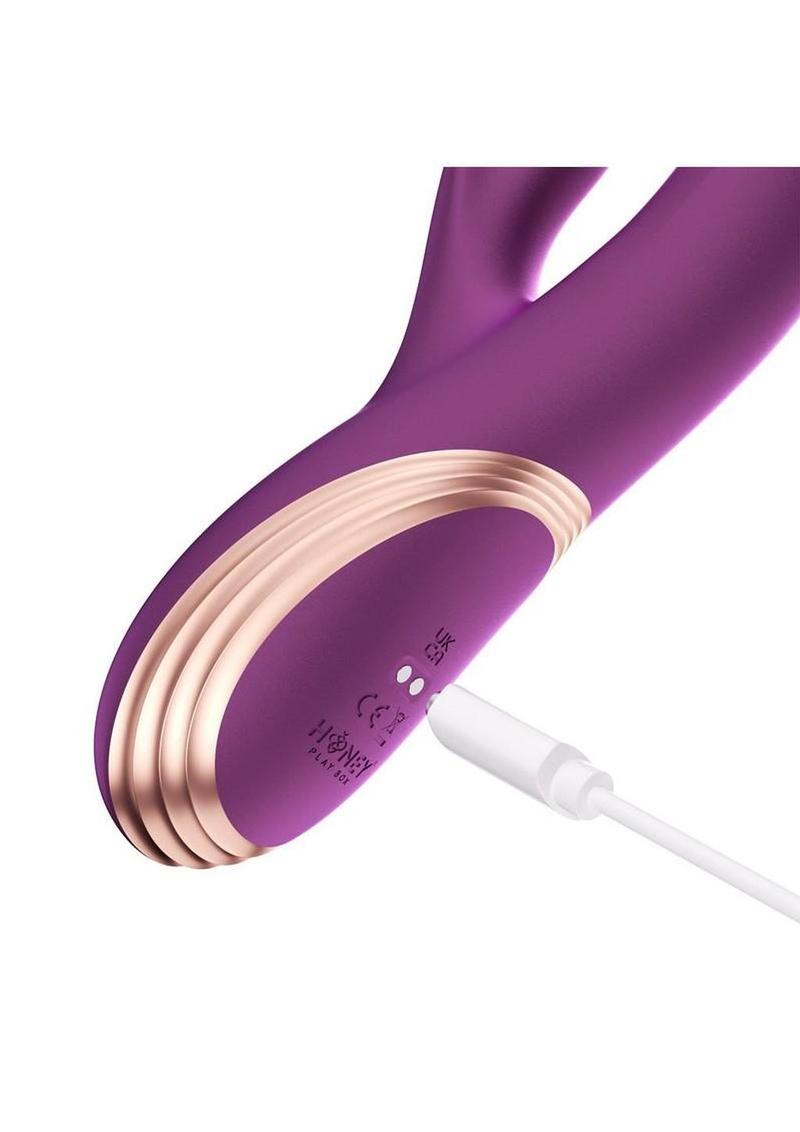 Gem Pressure Sensing App-Controlled Twin Balls Rabbit Vibrator