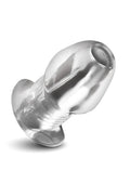 Master Series Dicked Hollow Anal Plug - Clear - Large