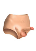 Master Series Double Boner Briefs Silicone Penis Panty - Vanilla