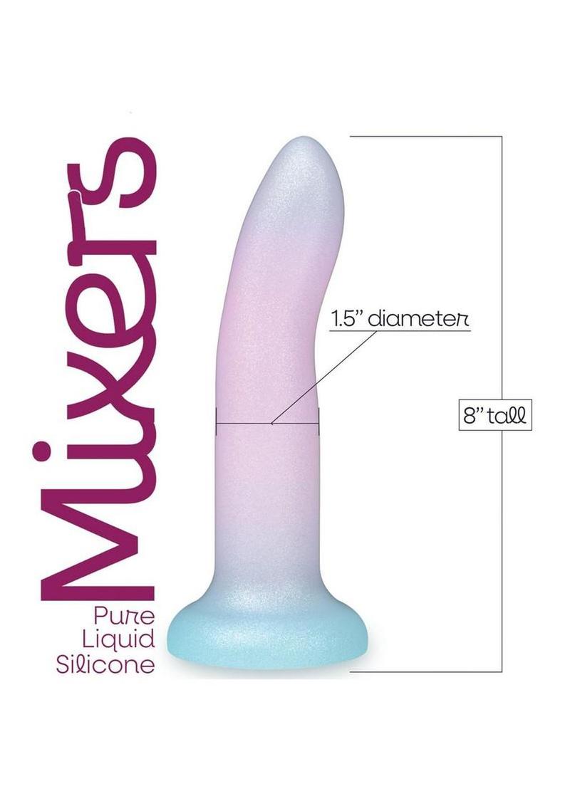 Mixers Blueberry Crush Silicone G-Spot Dildo with Suction Cup - Blue/Lavender - 8in