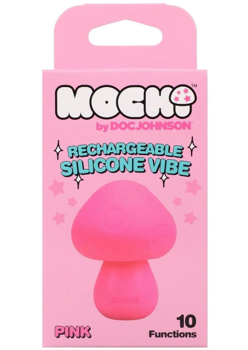 Mochi Mushroom Vibe 10 Function Silicone Rechargeable Vibrator - Pink