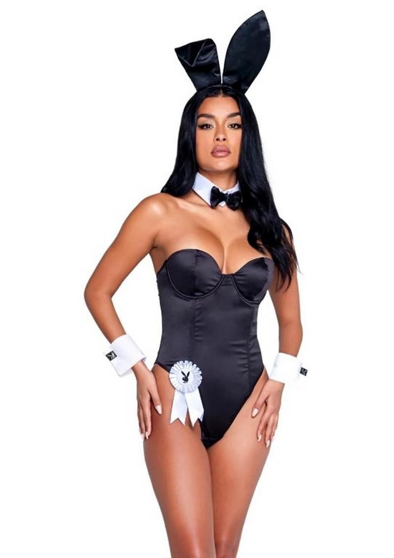Playboy Classic Bunny Costume - Black - Large