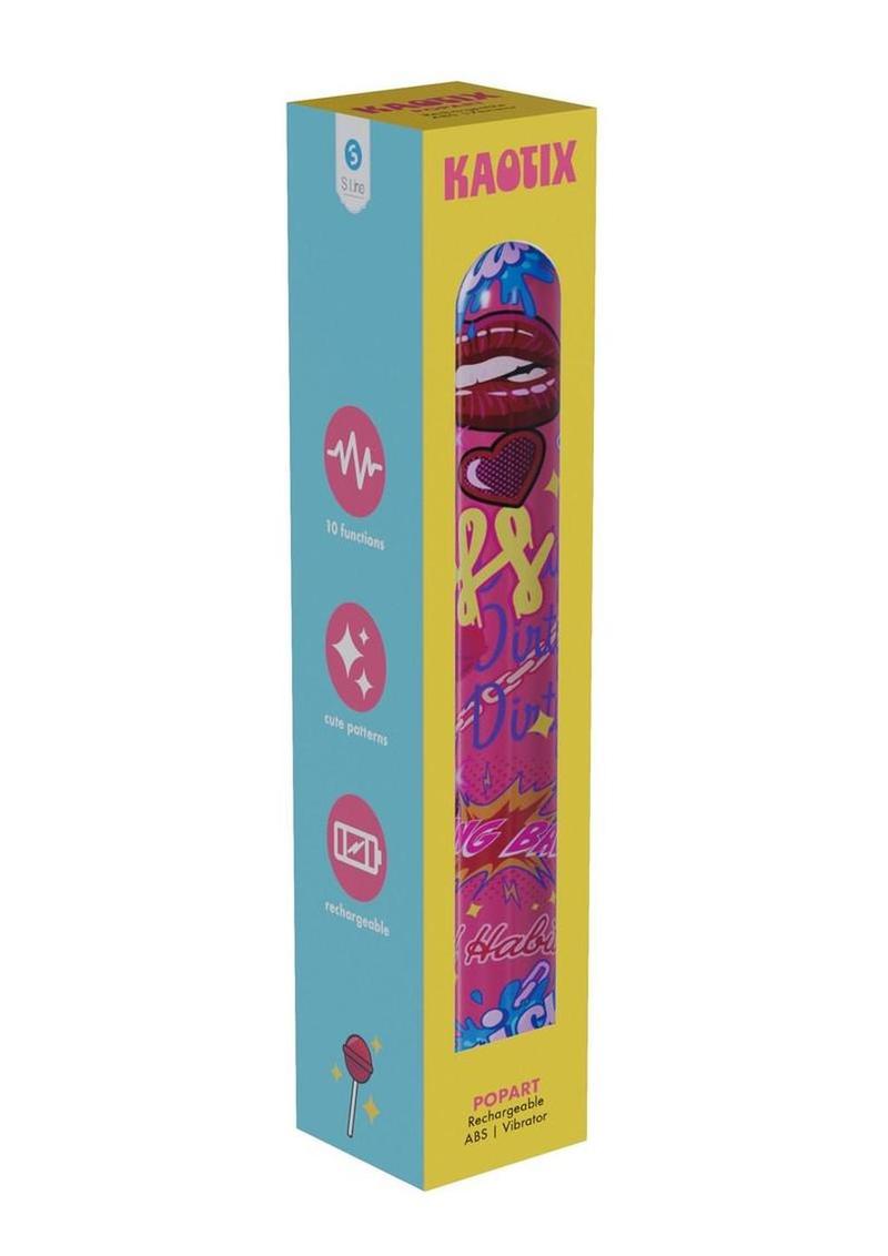 S-Line Kaotix Pop Art Rechargeable Vibrator - Pink