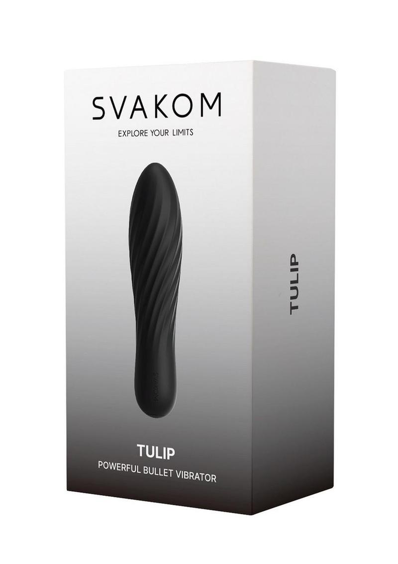 Svakom Tulip Rechargeable Silicone Bullet - Black