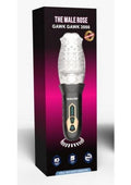 The Male Rose Rechargeable Rotating Masturbator - Black/Clear