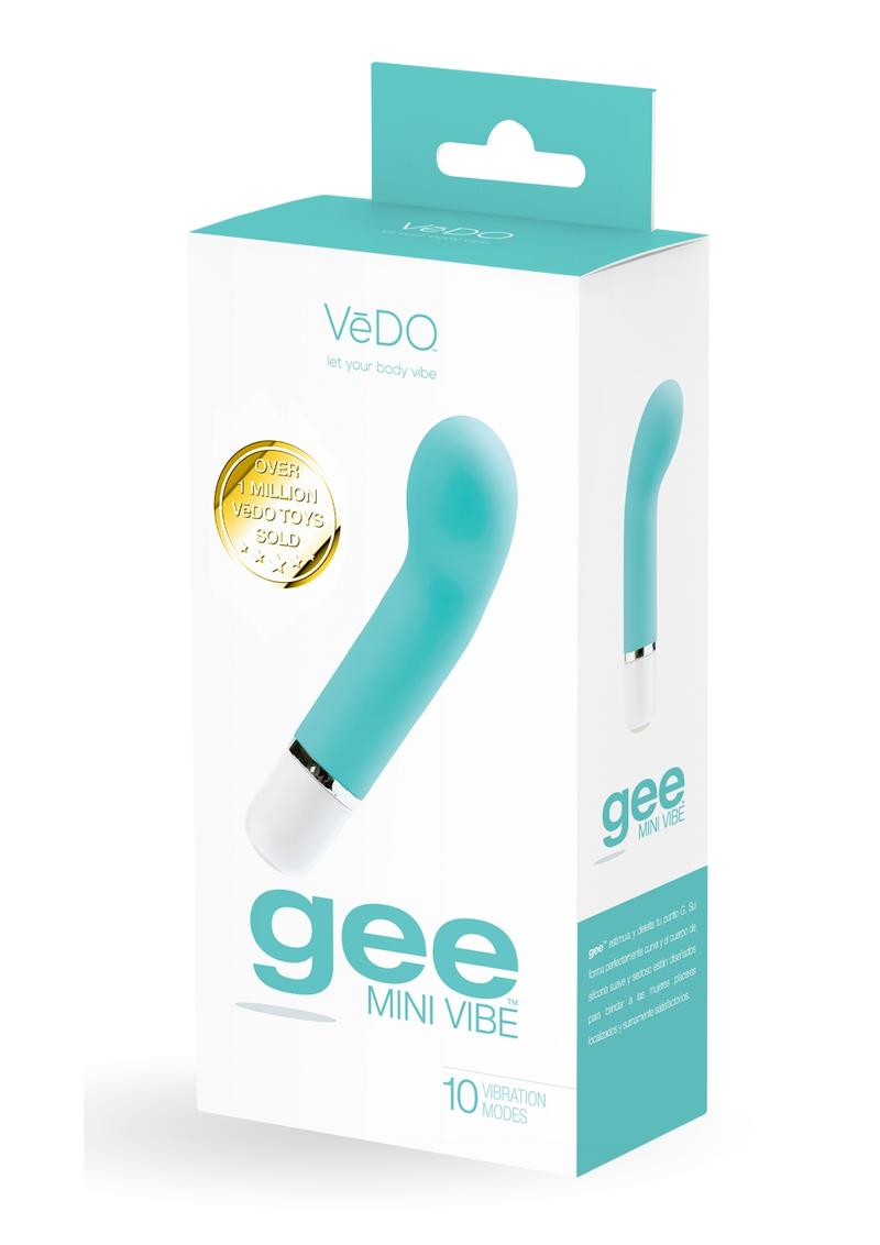 Vedo Gee Silicone Mini Vibrator - Tease Me - Teal/Turquoise