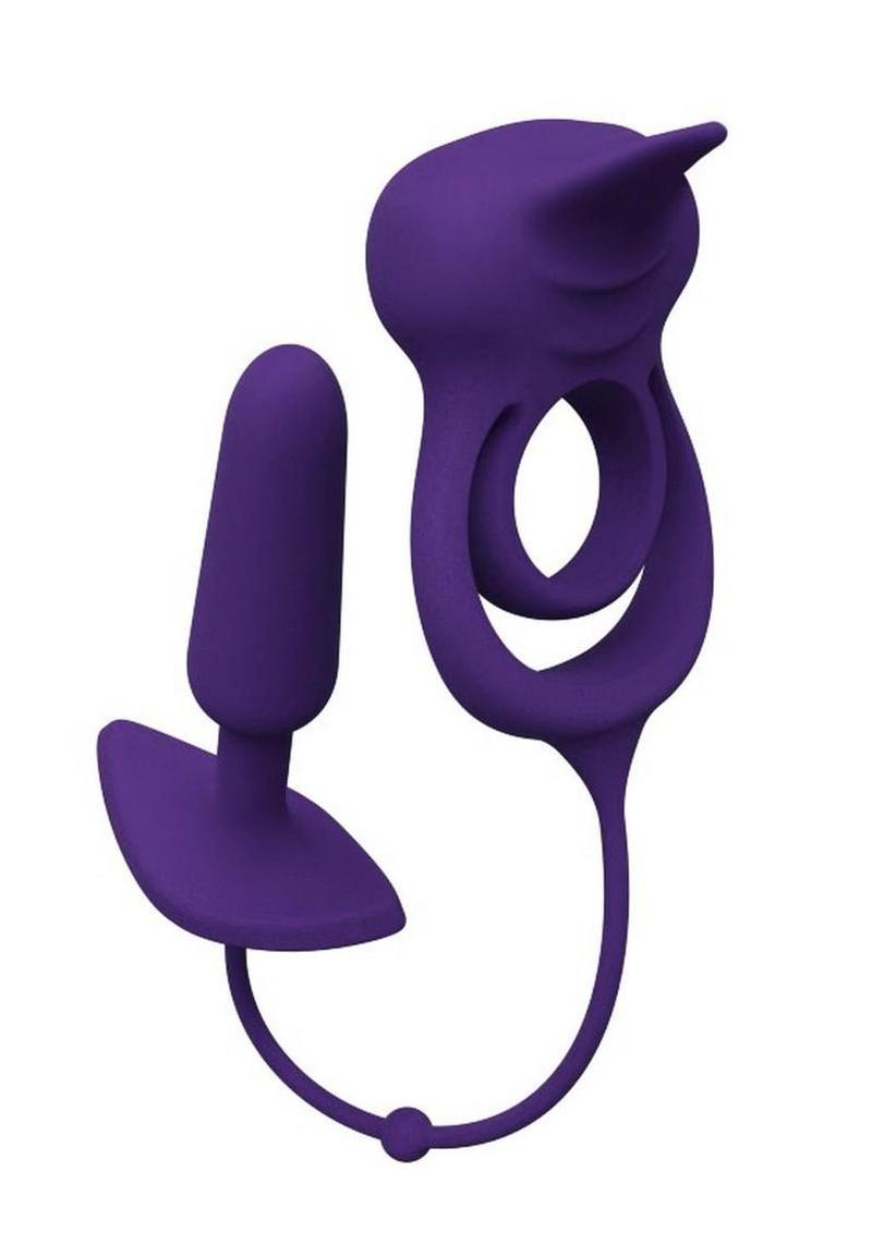 Vedo Humper Rechargeable Silicone Dual C-Ring with Anal Plug