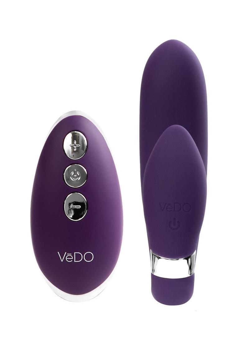 Vedo Jeni C-Shaped Rechargeable Silicone Dual Motor Vibrator with Remote Control