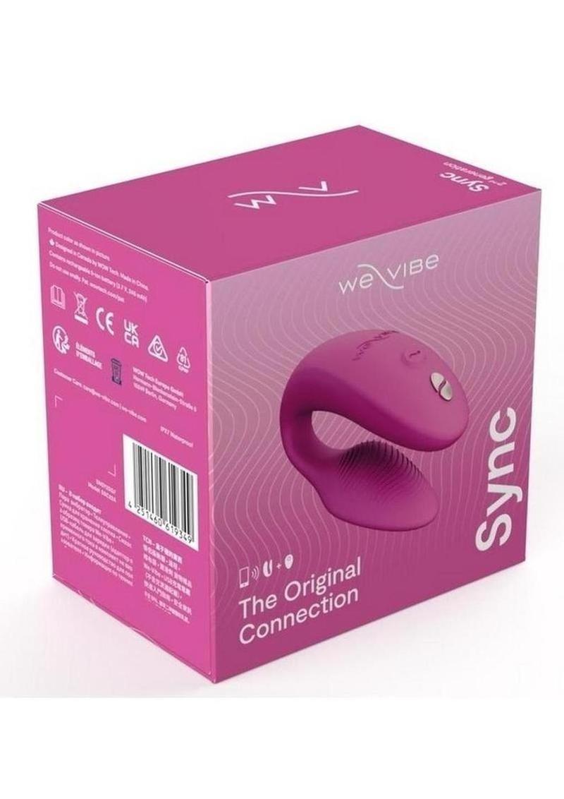We-Vibe Sync 2nd Generation Rechargeable Silicone Couples Vibrator with Remote Control - Red/Rose